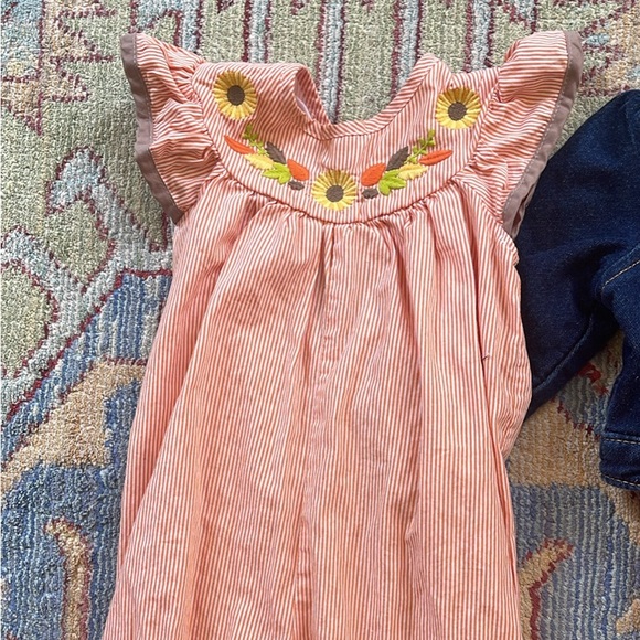 Lil Cactus Embroidered Sunflower Long Bubble 12M - Picture 2 of 2